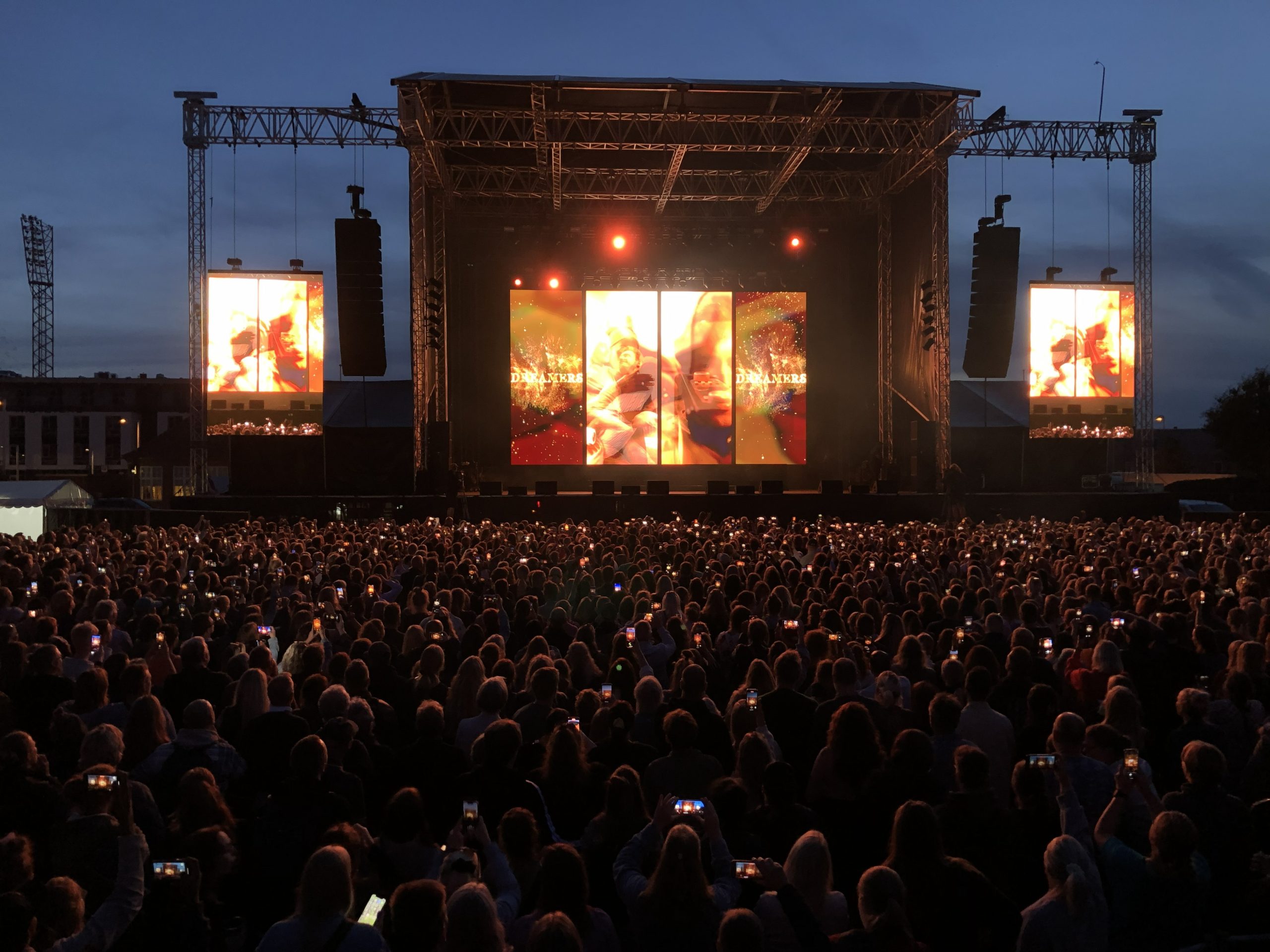 Live broadcast koncert storskærm